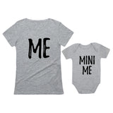 Mom and Daughter Matching T-Shirt & Bodysuit Set Funny Me & Mini Me 