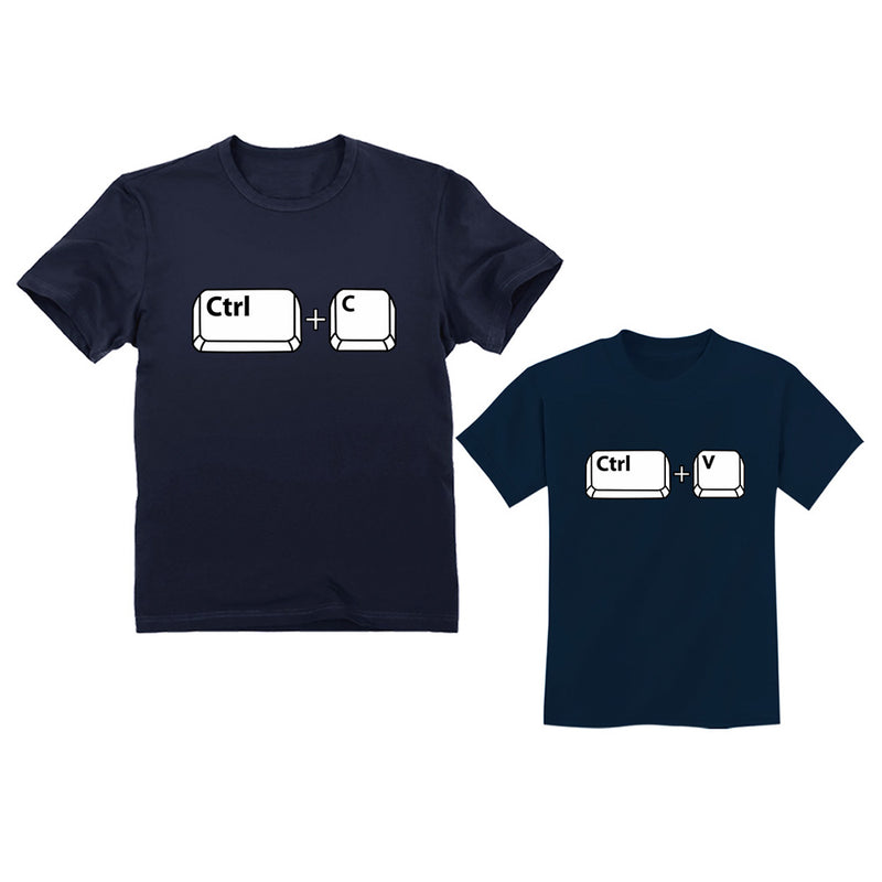Copy Paste Matching Set T-Shirts For Father & Son / Daughter Toddler & Men's Set