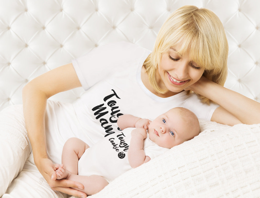Tough Mama Tough Cookie Mother & Son / Daughter Matching Set Mom & Baby Shirts