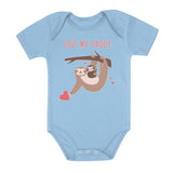 Love My Daddy Sloth Baby Bodysuit