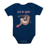Love My Daddy Sloth Baby Bodysuit
