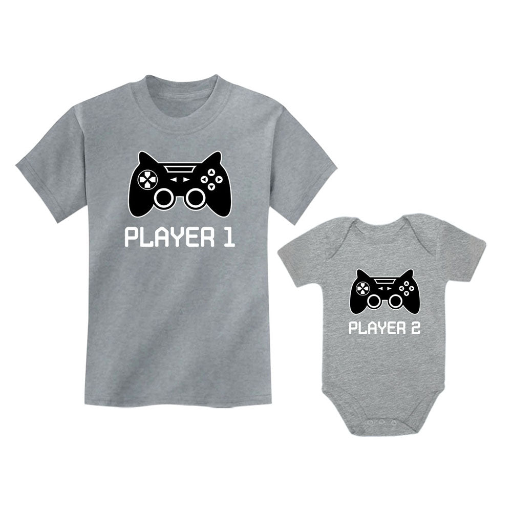 Player 1 Player 2 Big/Little Brother Gamer Matching Shirts