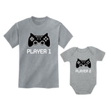 Player 1 Player 2 Big/Little Brother Gamer Matching Shirts