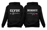 Bonnie & Clyde Him & Her Matching Couples Hoodies 