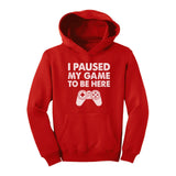 I Paused My Game To Be Here Youth Hoodie