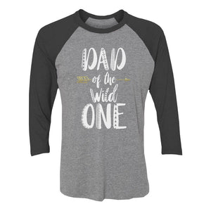 Dad Of The Wild One 3/4 Sleeve Baseball Jersey Shirt
