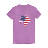 American Unicorn Youth Kids Girls' Fitted T-Shirt