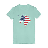 American Unicorn Youth Kids Girls' Fitted T-Shirt