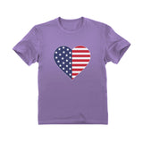 U.S Heart Shaped Flag T-Shirt For Toddlers and Kids