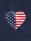 U.S Heart Shaped Flag T-Shirt For Toddlers and Kids