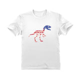 T-Rex Dinosaur American Flag Toddler Kids T-Shirt