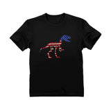 T-Rex Dinosaur American Flag Toddler Kids T-Shirt