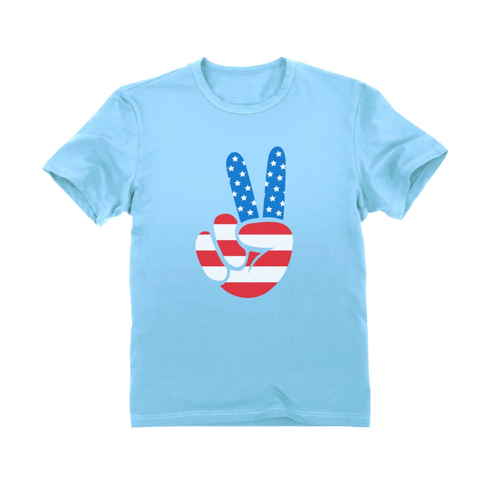 Flag Peace Sign Toddler Kids T-Shirt