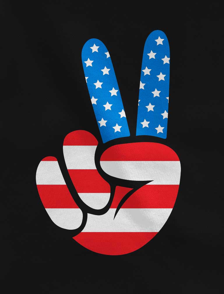 Flag Peace Sign Toddler Kids T-Shirt