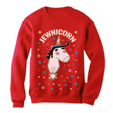 Jewnicorn Ugly Christmas Hanukkah Sweatshirt 