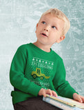I'm Digging Christmas Ugly Sweater Tractor Toddler Kids Sweatshirt