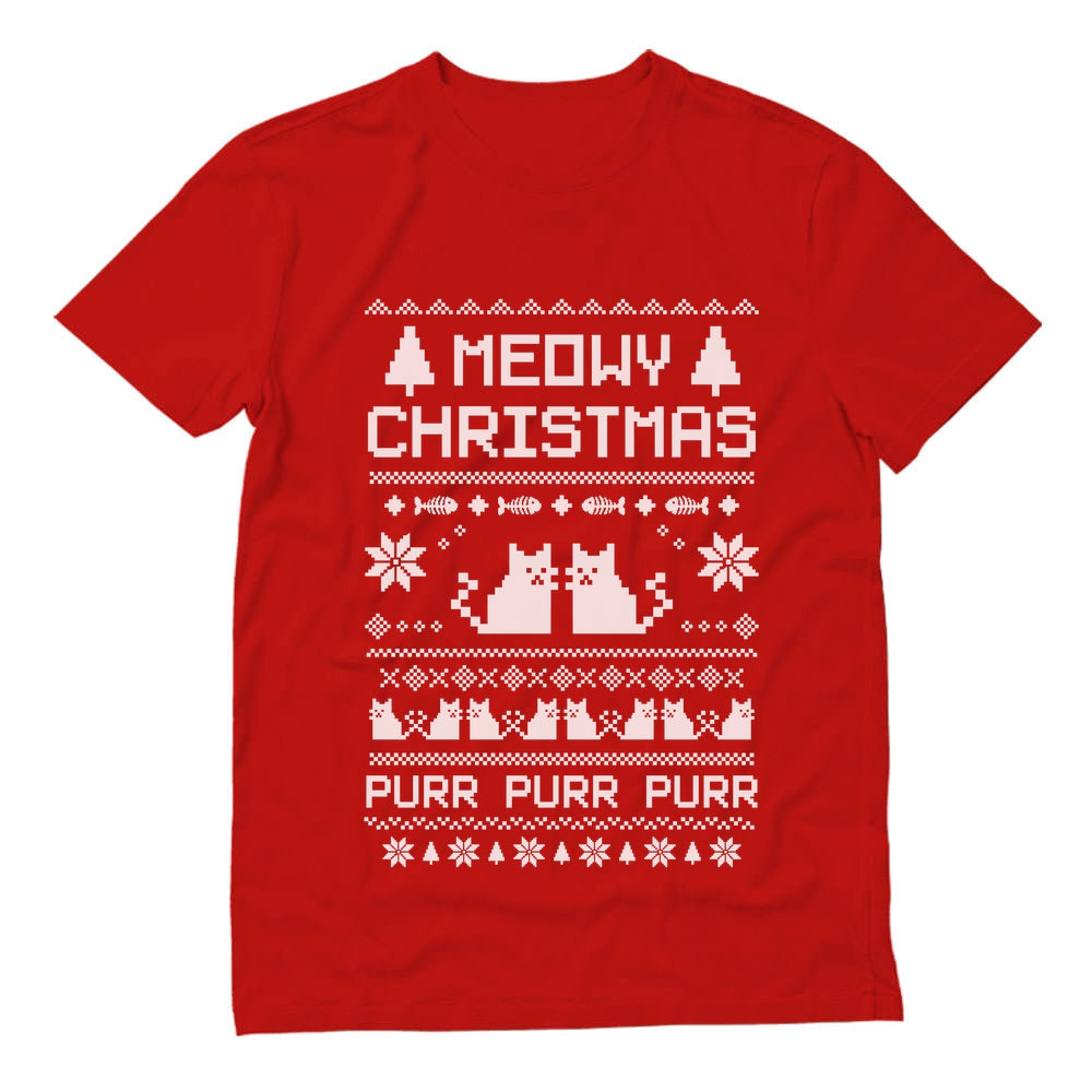 Meowy Christmas Ugly Sweater - Cute Xmas Party T-Shirt