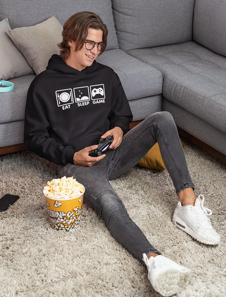 Eat Sleep Game - Cute Hoodie For Gamers