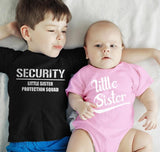 Security For My Little Sister - Big Brother & Little Sister Siblings Set Shirts