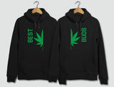 Best Buds Gift for Weed Lovers - Funny Cannabis Leaf Matching Hoodies Set