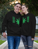 Best Buds Gift for Weed Lovers - Funny Cannabis Leaf Matching Hoodies Set