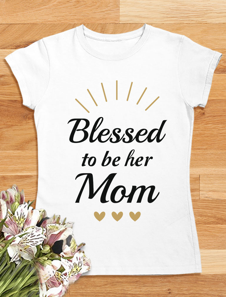 Blessed Mommy and Me Mother & Daughter Matching T-shirts Mother's Day Gift Set