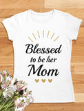 Blessed Mommy and Me Mother & Daughter Matching T-shirts Mother's Day Gift Set 