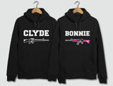 Bonnie & Clyde Him & Her Matching Couples Hoodies 