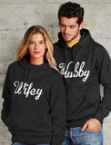 Hubby & Wifey Matching Couples Hoodie Set - Husband & Wife Valentine's Day Gift