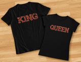 King Queen Tiger Matching Couple Set His and Hers T-Shirts Anniversary Gifts