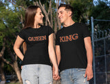 King Queen Tiger Matching Couple Set His and Hers T-Shirts Anniversary Gifts