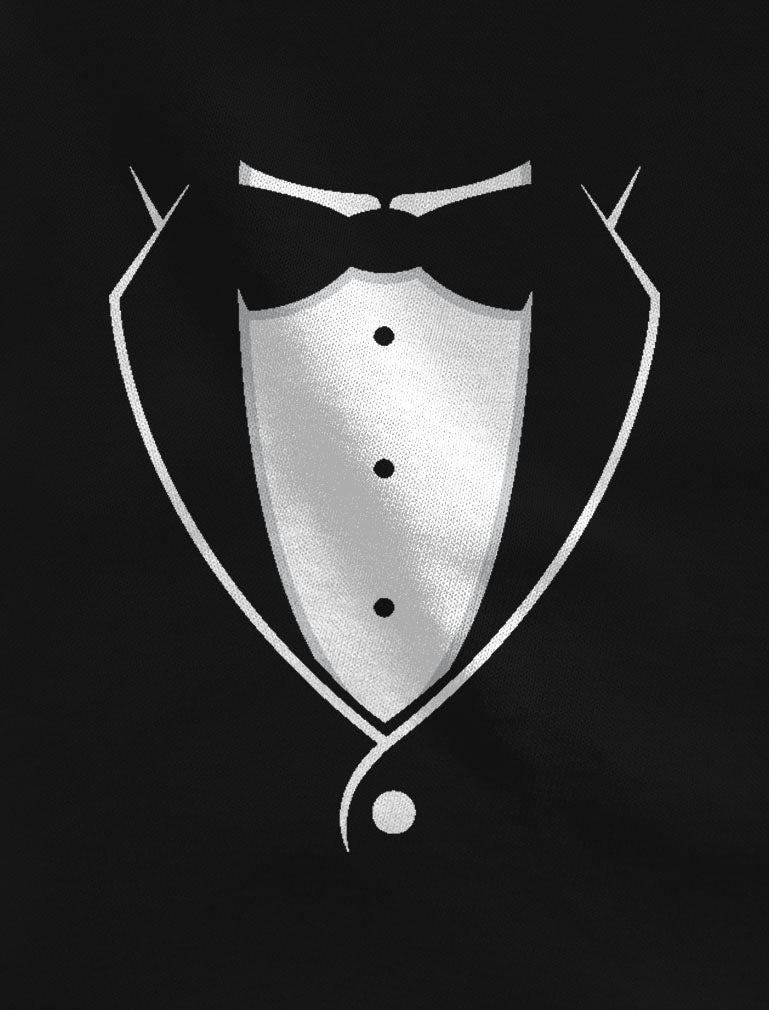 Printed Tuxedo With Bow-Tie Suit Father & Son Tux Men's T-shirt & Baby bodysuit 
