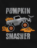 Pumpkin Smasher Truck Tractor I'm Digging Halloween Toddler Kids Shirts Set 