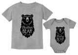 Thumbnail Big Brother Bear shirt Little Baby Boy Girl bodysuit Matching Sibling Outfit Set Toddler Gray / Baby Gray 3