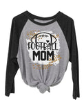 Thumbnail Football Shirts for Women Football Mom Game Day Shirt 3/4 Women Sleeve Baseball Jersey Shirt black/gray 2