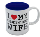 Thumbnail I Love My Smokin' Hot Wife Romantic Coffee Mug Blue 8