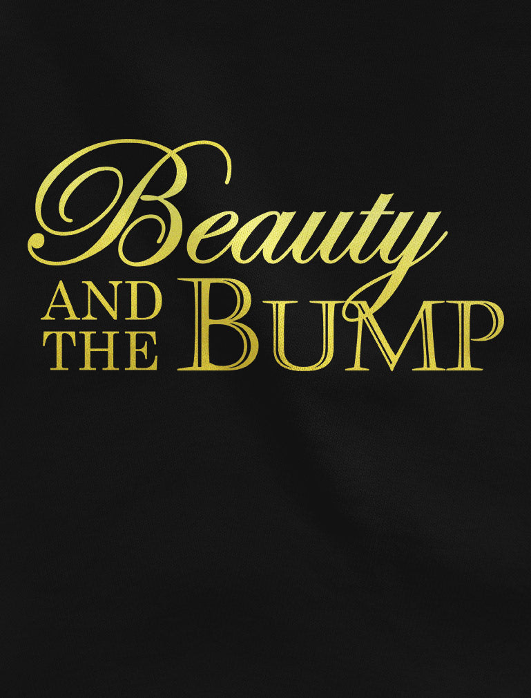 Beauty And The Bump - Funny Pregnancy Humorous Maternity Shirt - Wow pink 4