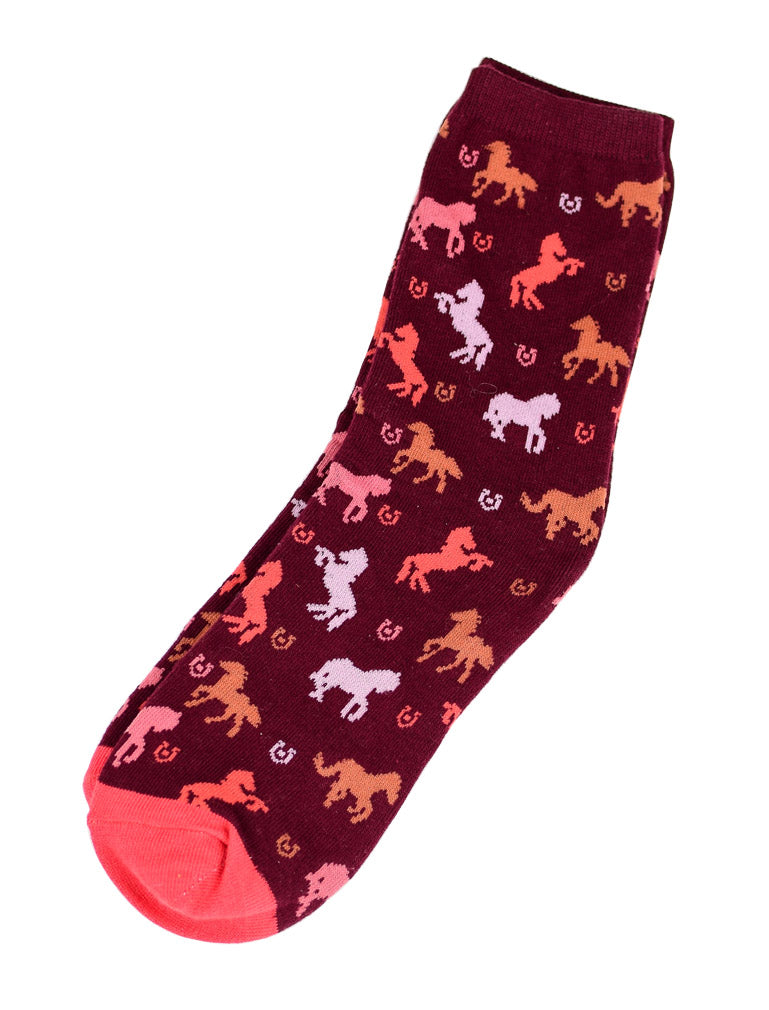 Gift for Horse Lover - Horse Socks for Women Girls, Novelty Horse Crew Socks - Multicolor 1