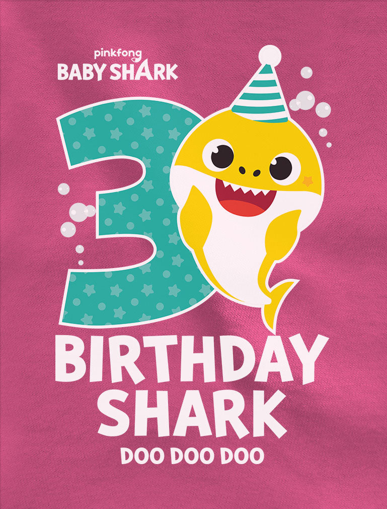 Kids Kids Baby Shark 3 Years Old 3rd Birthday Doo Doo Merch