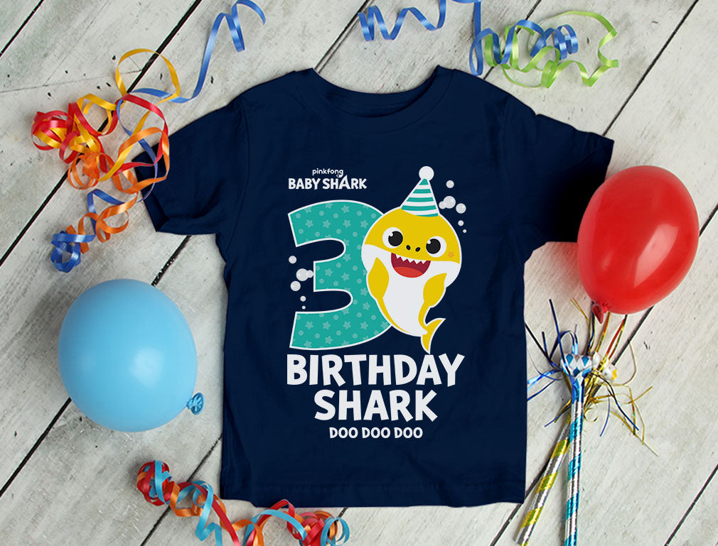 3rd Birthday Baby Shark Shirt 3 Year Old Birthday Boy Girl Toddler Kids T-Shirt - Pink 5