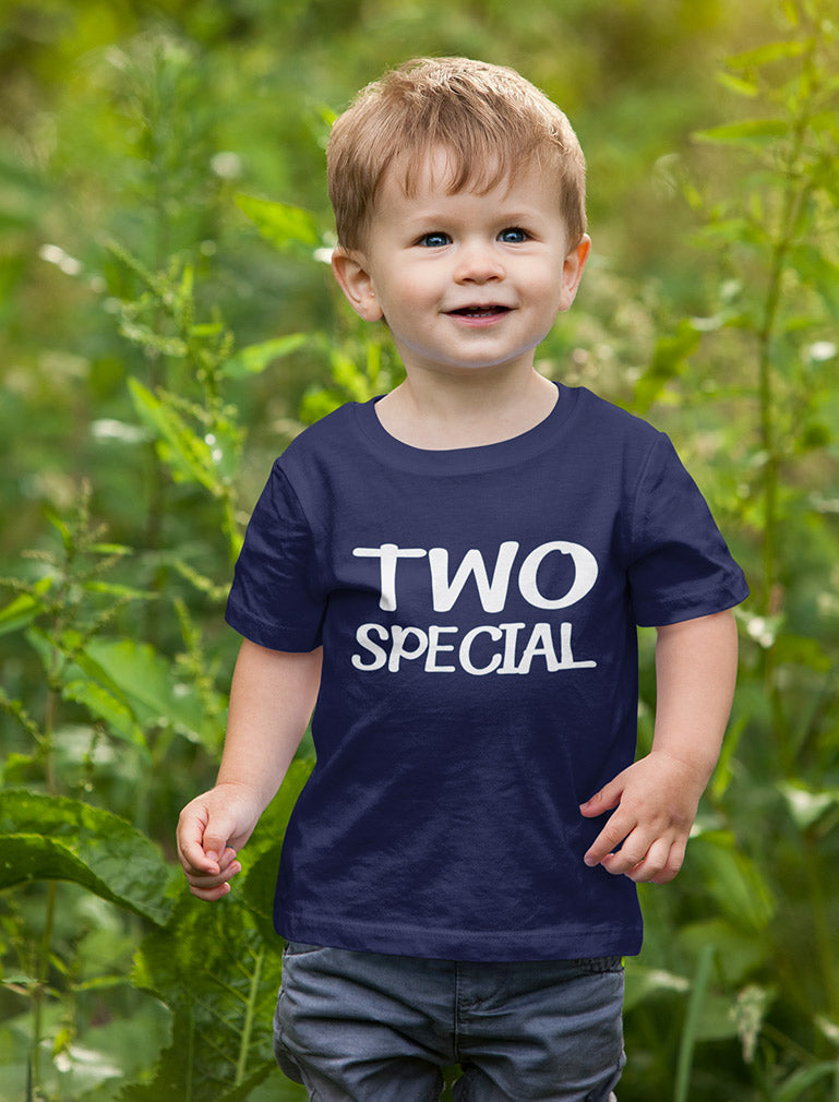 2 year old birthday shirt boy 2nd birthday two special Toddler Kids T-Shirt - Gray 3