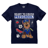 Thumbnail Paw Patrol Preschool Shirt for Boys Ready to Crush Chase Toddler Kids T-Shirt Navy 1