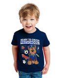 Thumbnail Paw Patrol Preschool Shirt for Boys Ready to Crush Chase Toddler Kids T-Shirt Navy 4