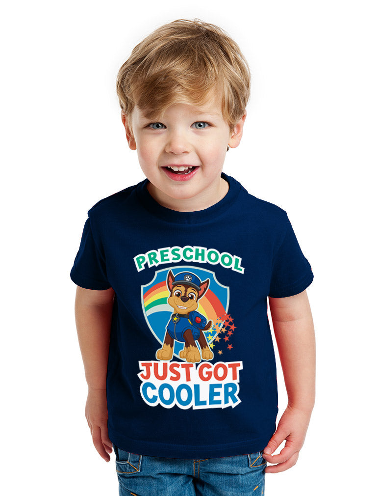 Paw Patrol Preschool Shirt for Boys Just Got Cooler Chase Toddler Kids –  Tstars