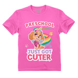 Thumbnail Paw Patrol Preschool Shirt for Girls Just Got Cuter Sky Toddler Kids T-Shirt Pink 1
