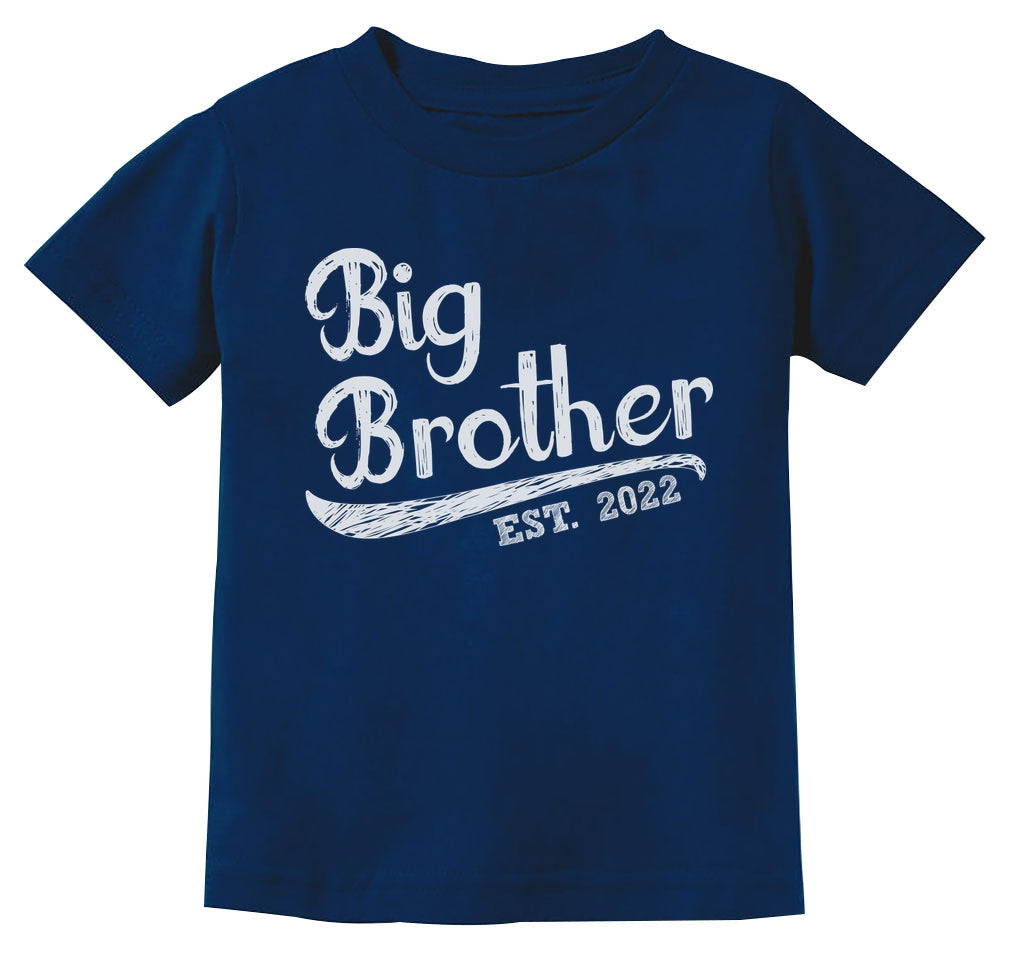 Gift for Big Brother 2022 Siblings Boys Youth Kids T-Shirt - Blue 1