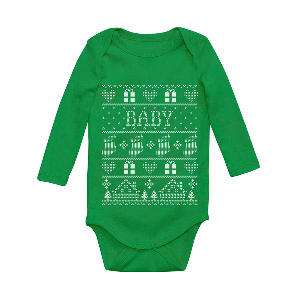 Baby Ugly Christmas Baby Long Sleeve Bodysuit – Tstars