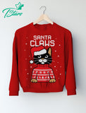 Thumbnail Santa Claws Ugly Christmas Sweater Toddler Kids Sweatshirt Red 5