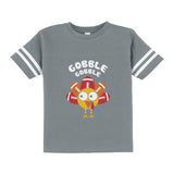 Thumbnail Little Turkey Thanksgiving Gobble Toddler Jersey T-Shirt Gray 2