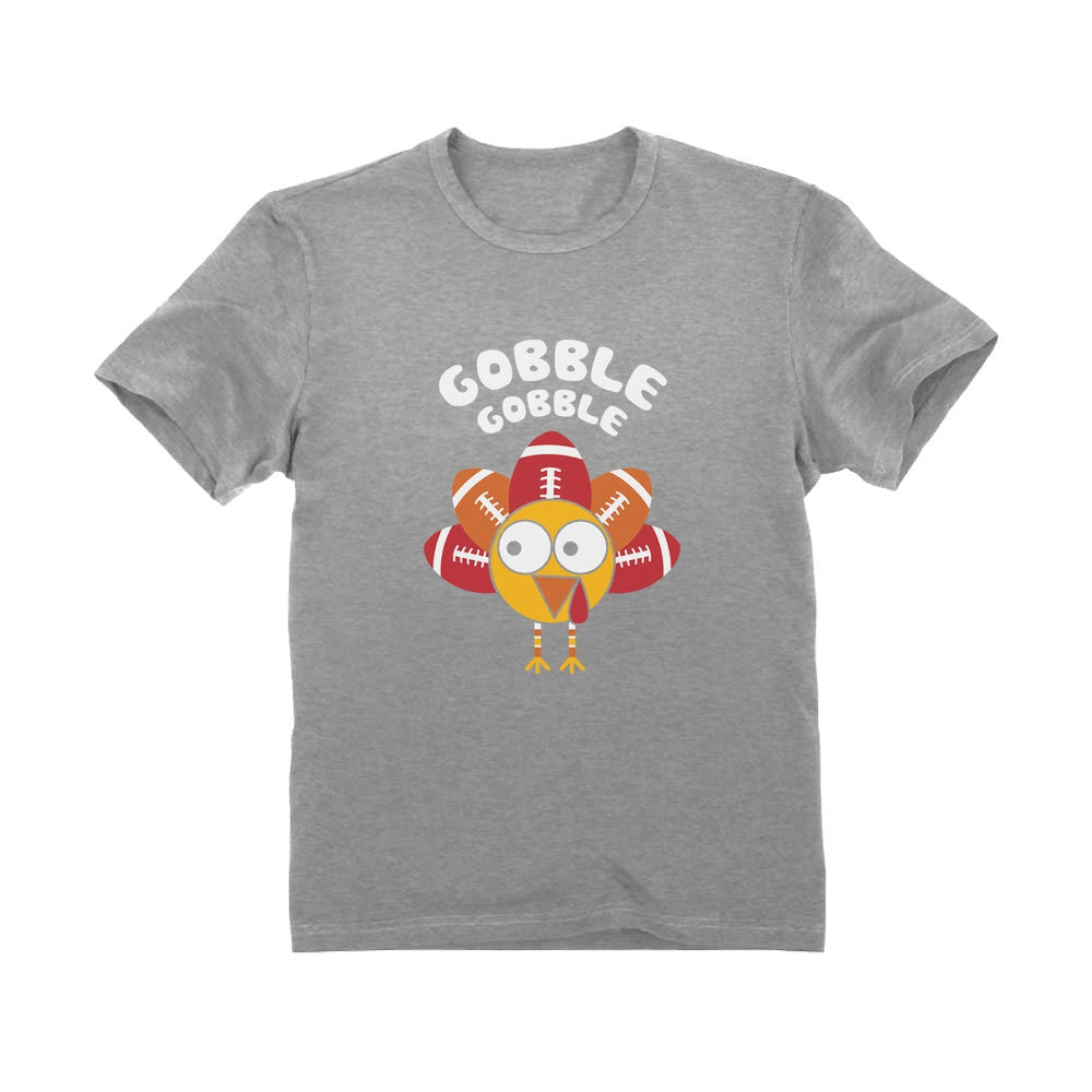 Little Turkey Thanksgiving Gobble Toddler Kids T-Shirt - Gray 3